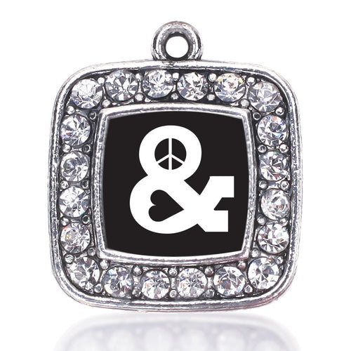 Simply Peace And Love Square Charm
