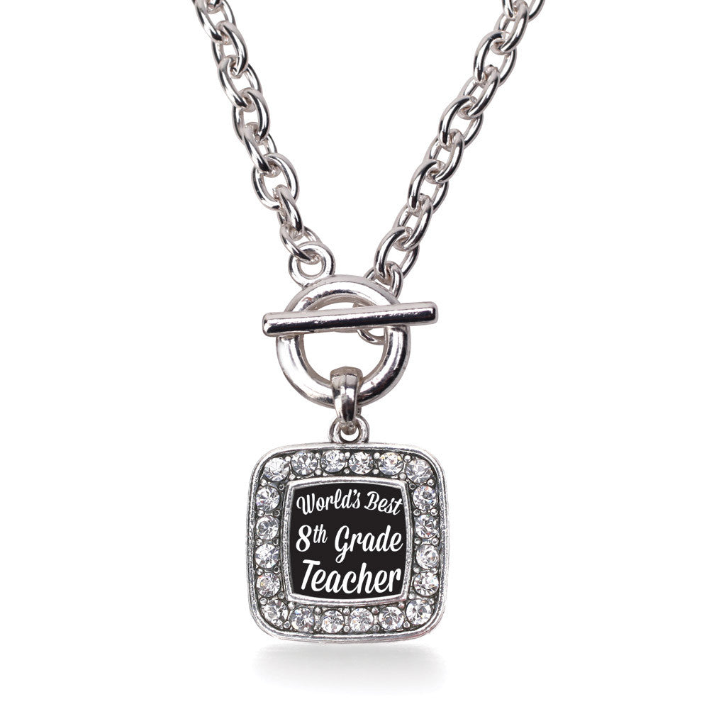World's Best 8th Grade Teacher Square Charm