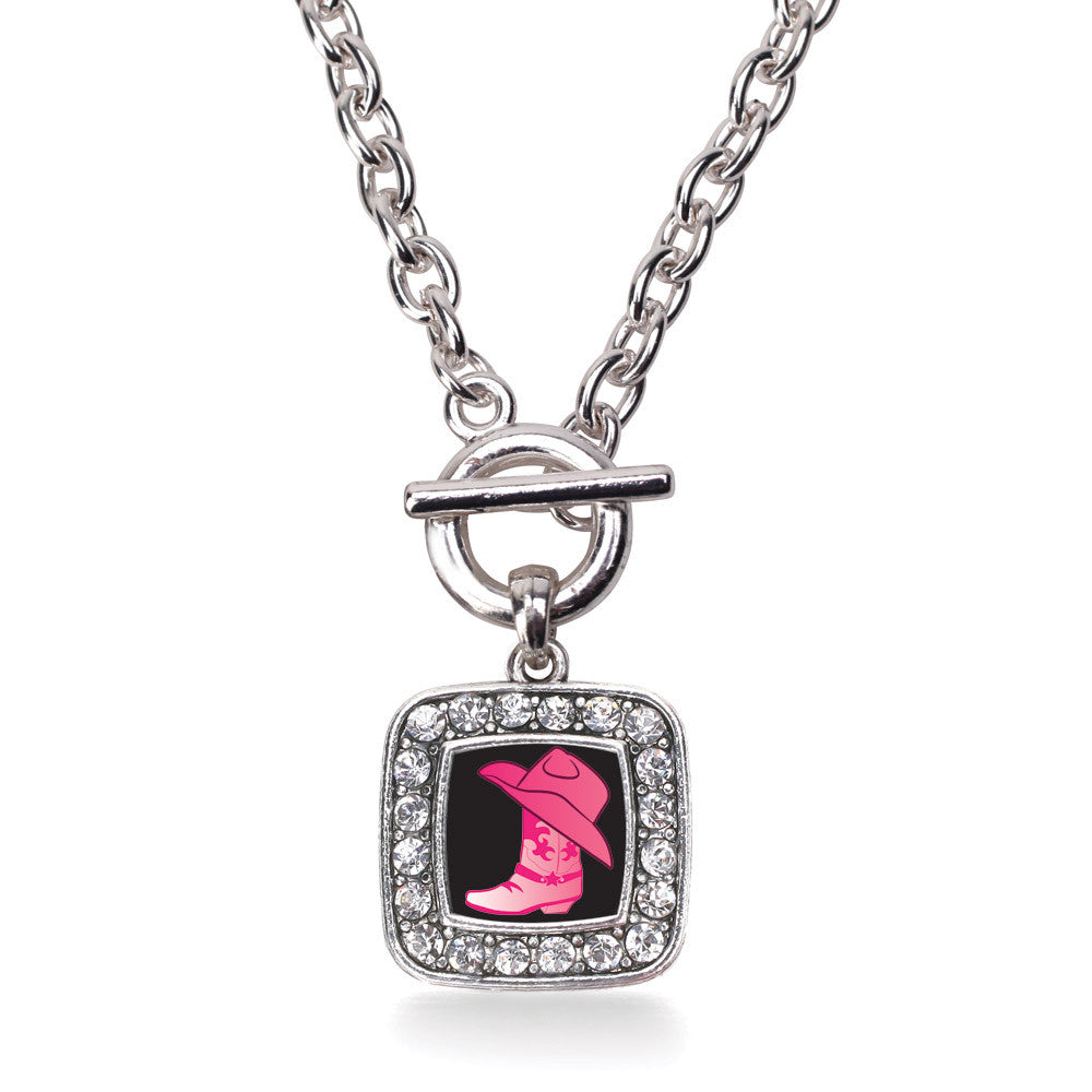 Cowgirl Boot Square Charm