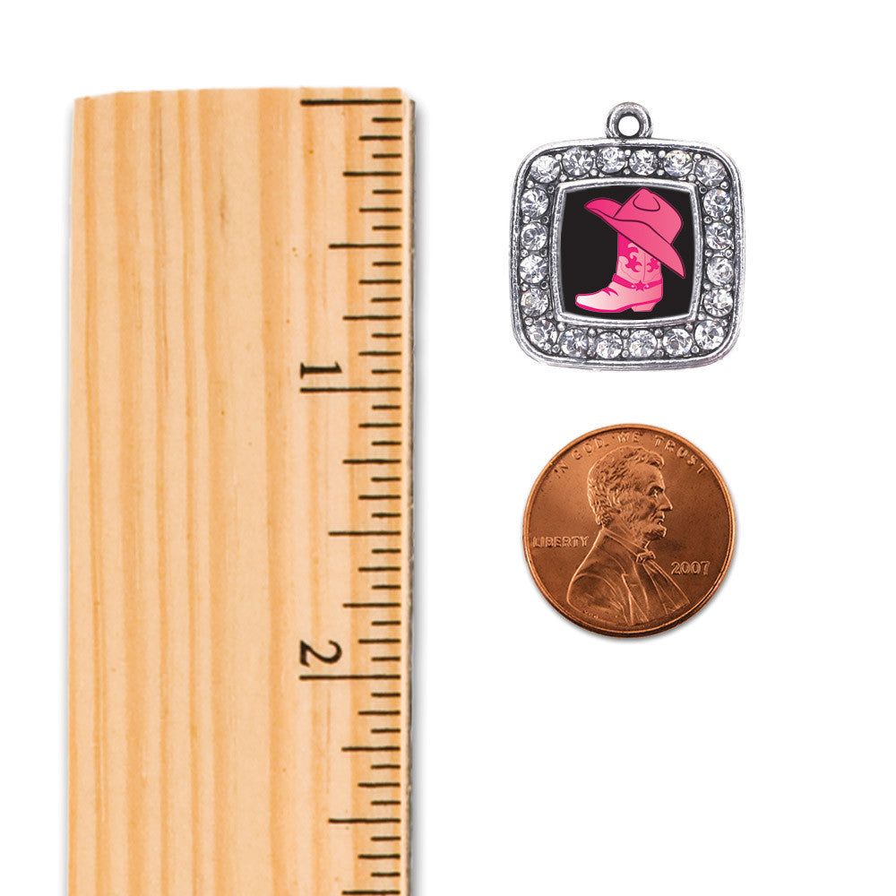 Cowgirl Boot Square Charm