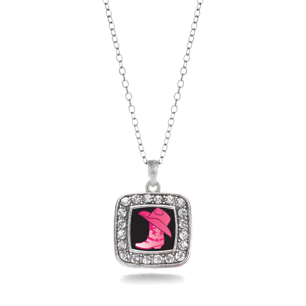 Cowgirl Boot Square Charm