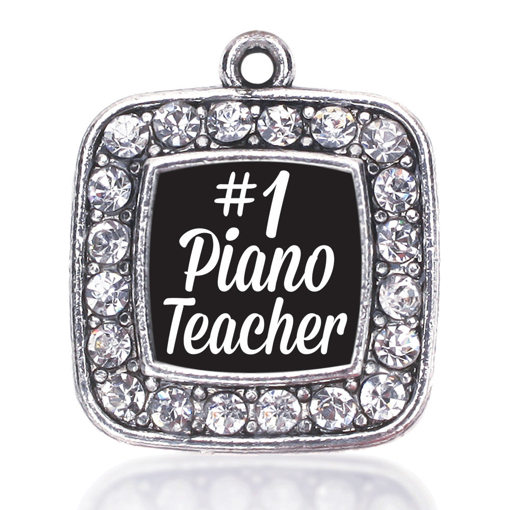 #1 Piano Teacher Square Charm