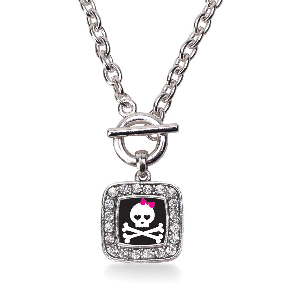 Cute Skull And Crossbones Square Charm