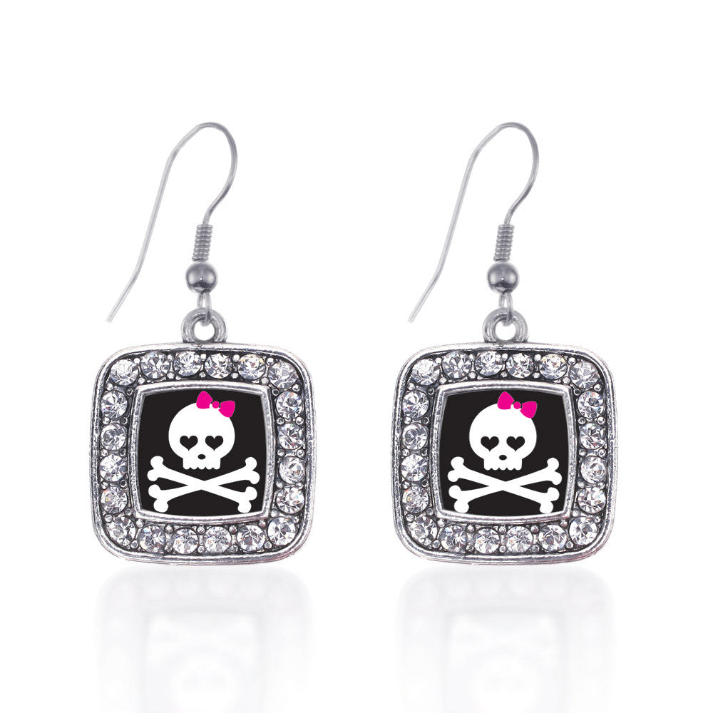Cute Skull And Crossbones Square Charm