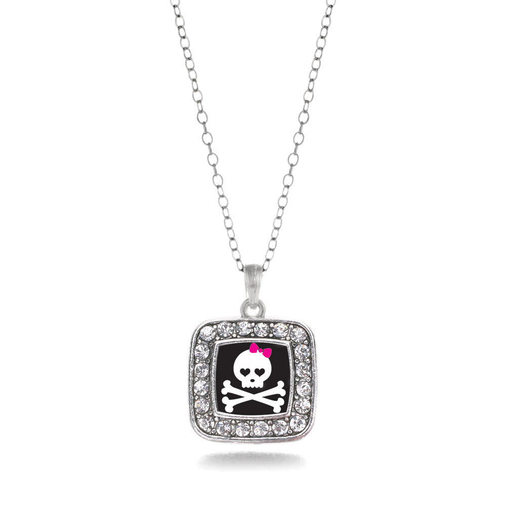 Cute Skull And Crossbones Square Charm