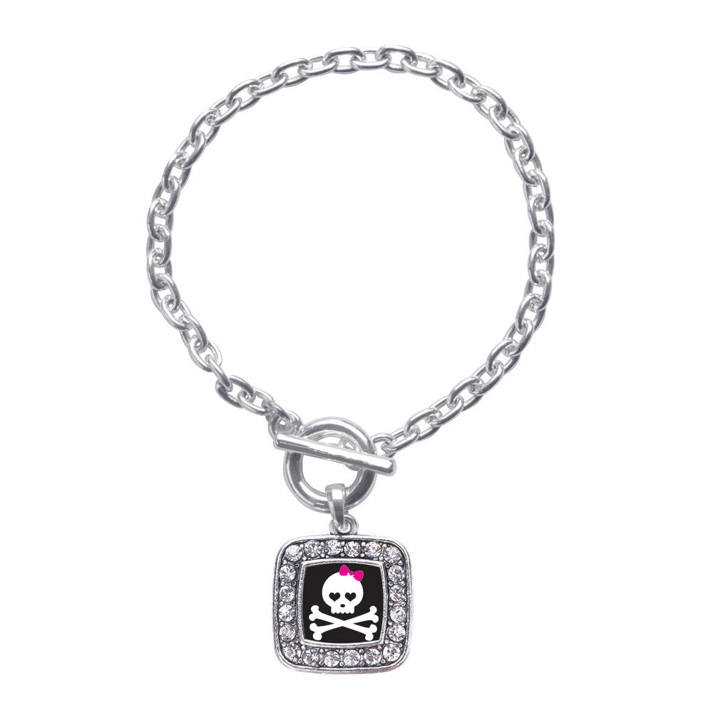 Cute Skull And Crossbones Square Charm