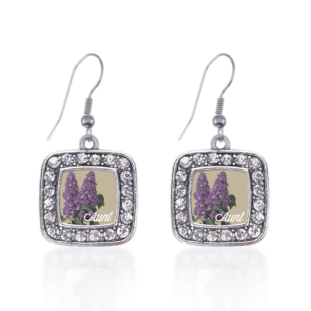 Aunt Lilac Flower Square Charm