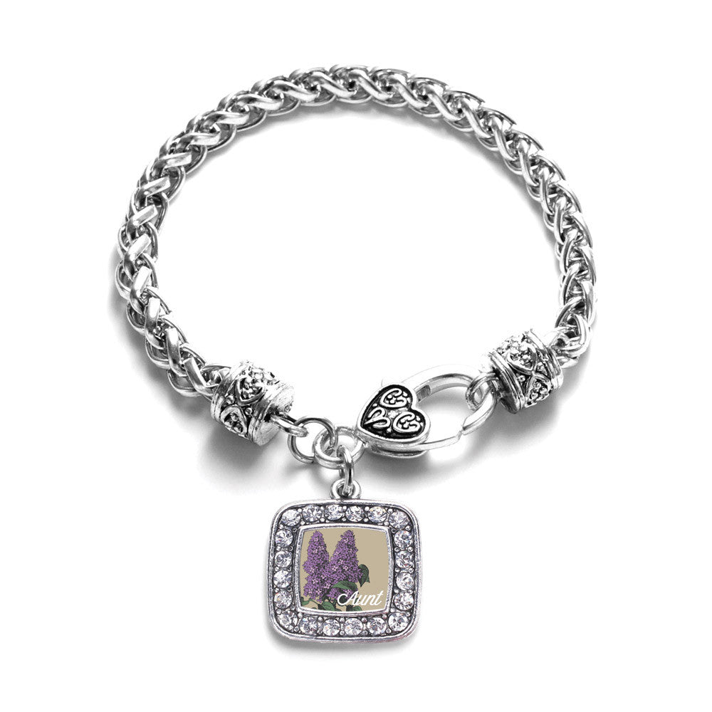 Aunt Lilac Flower Square Charm