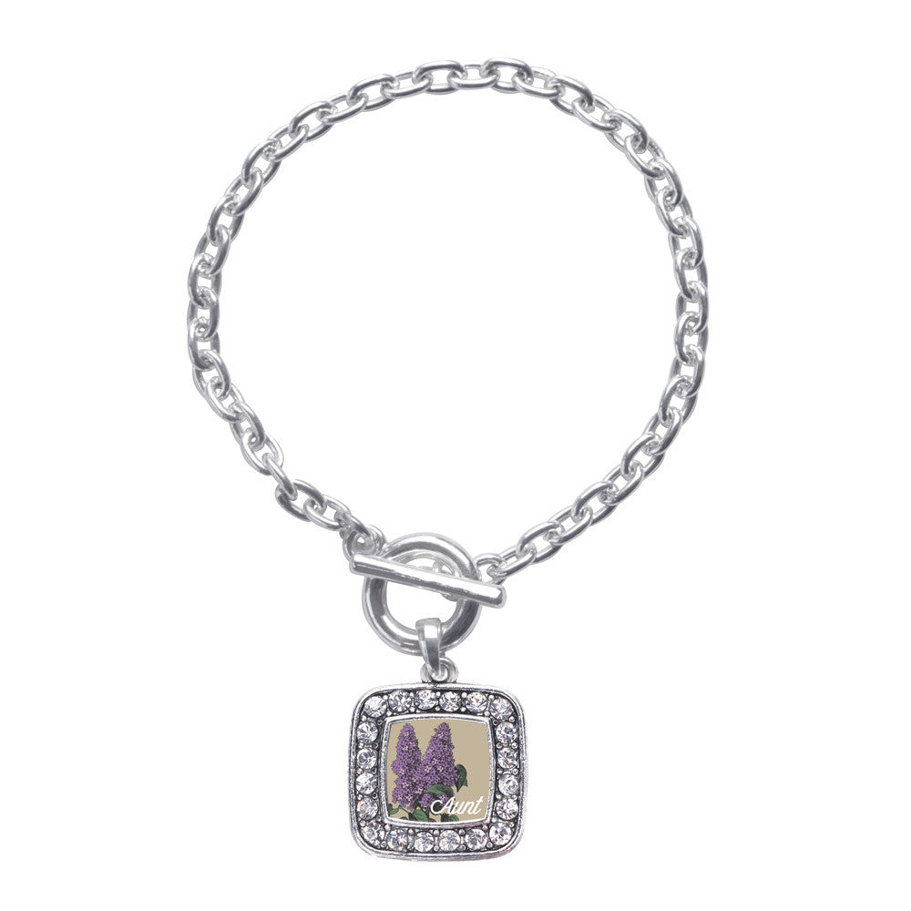 Aunt Lilac Flower Square Charm