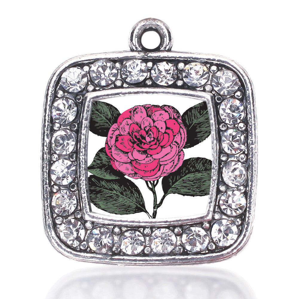 Camelia Flower Square Charm