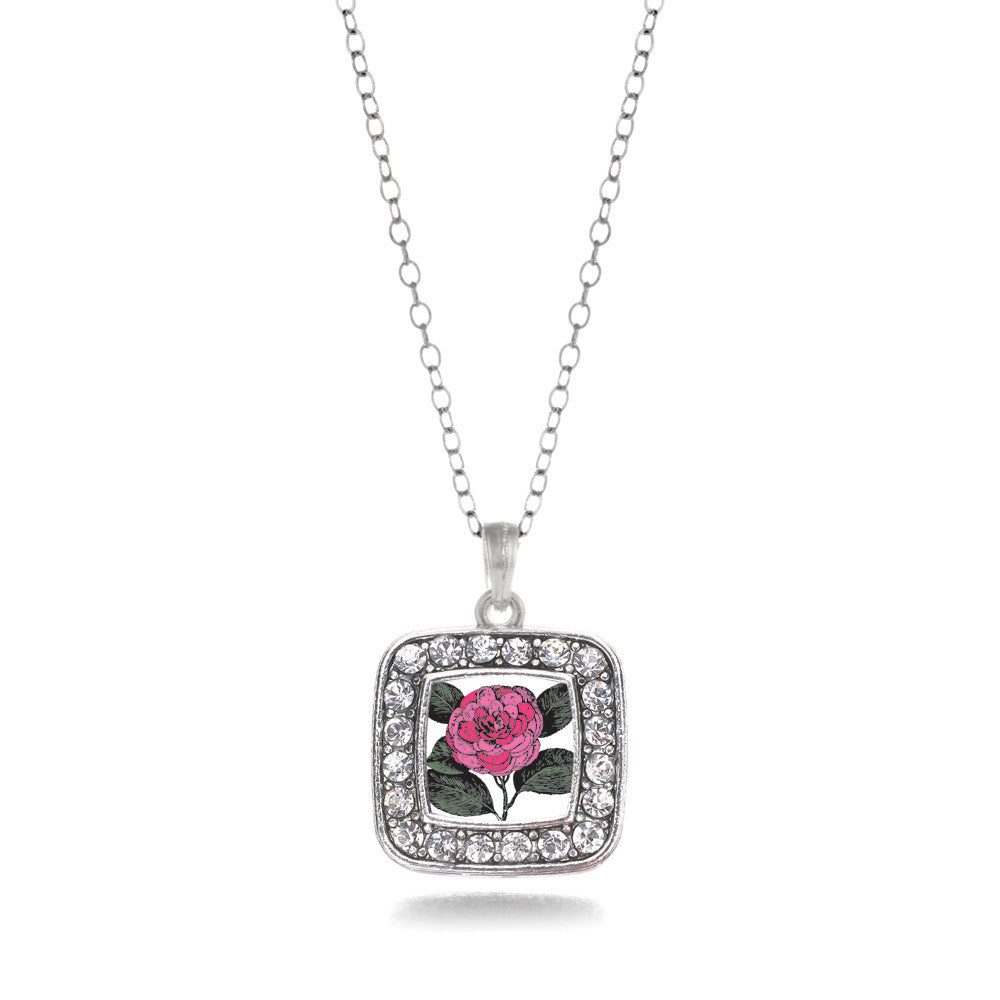 Camelia Flower Square Charm