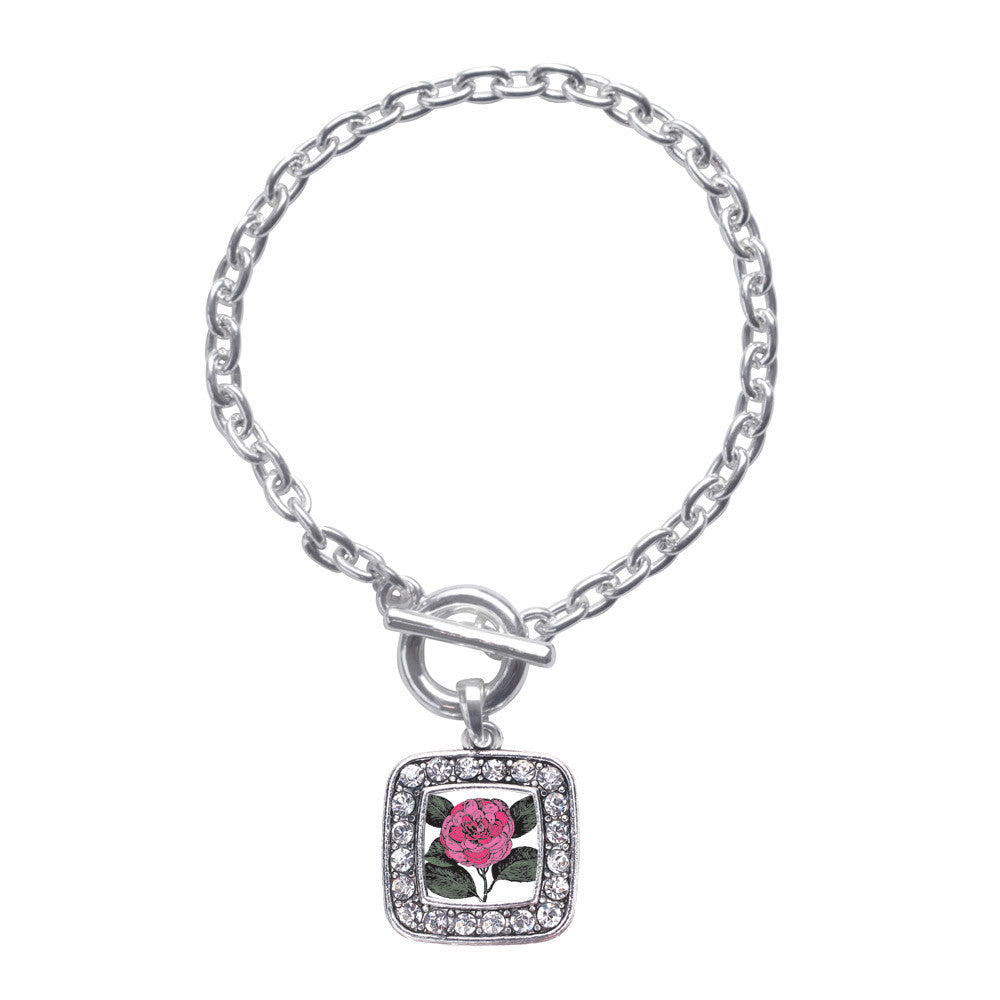 Camelia Flower Square Charm