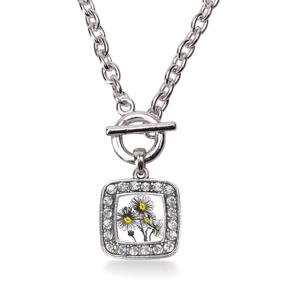 Daisy Flower Square Charm