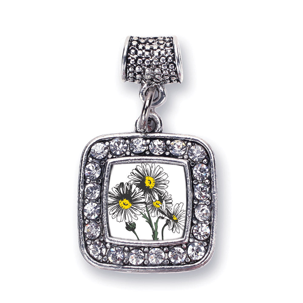 Daisy Flower Square Charm