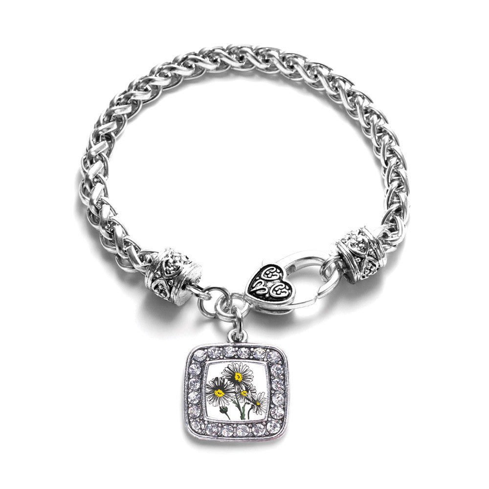 Daisy Flower Square Charm