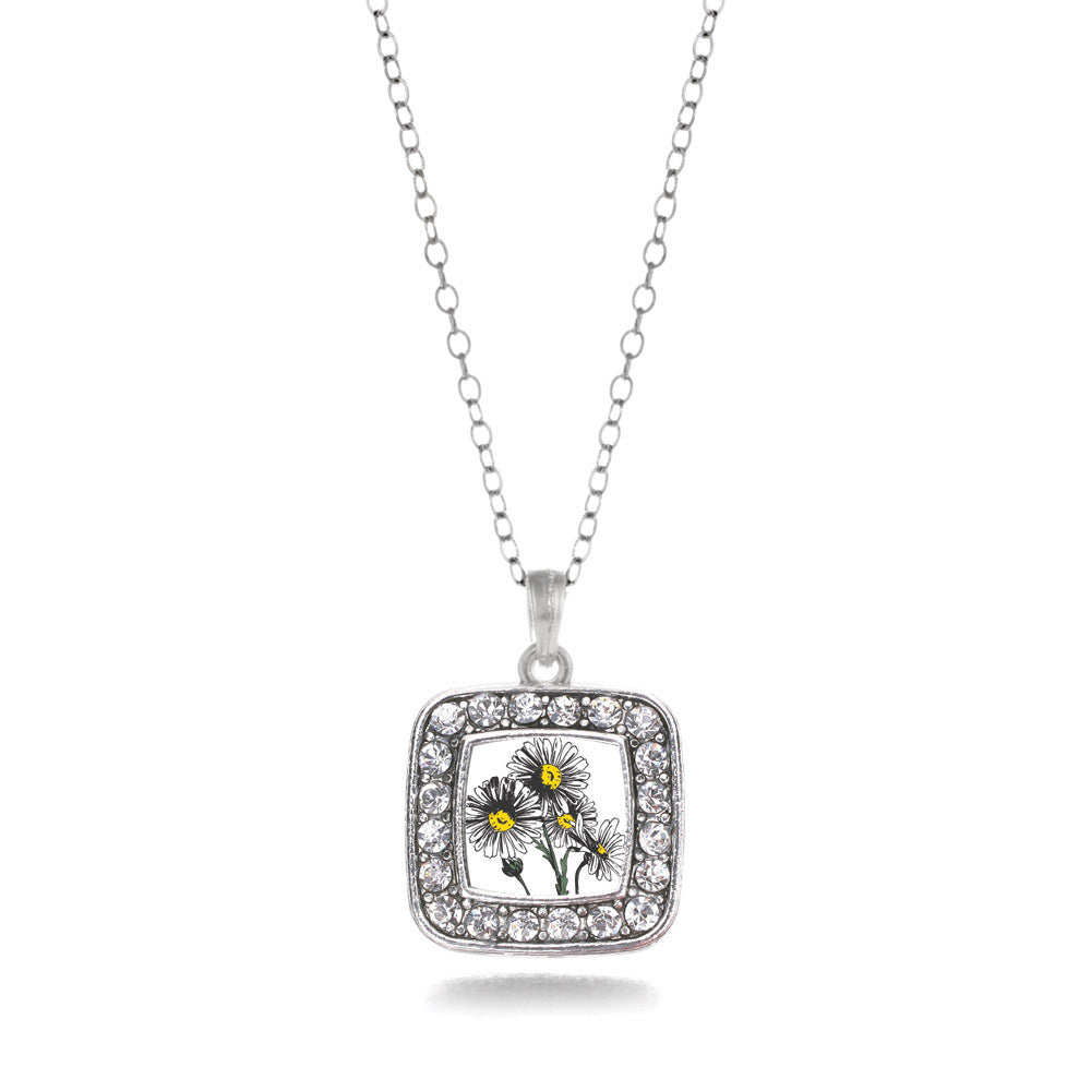 Daisy Flower Square Charm