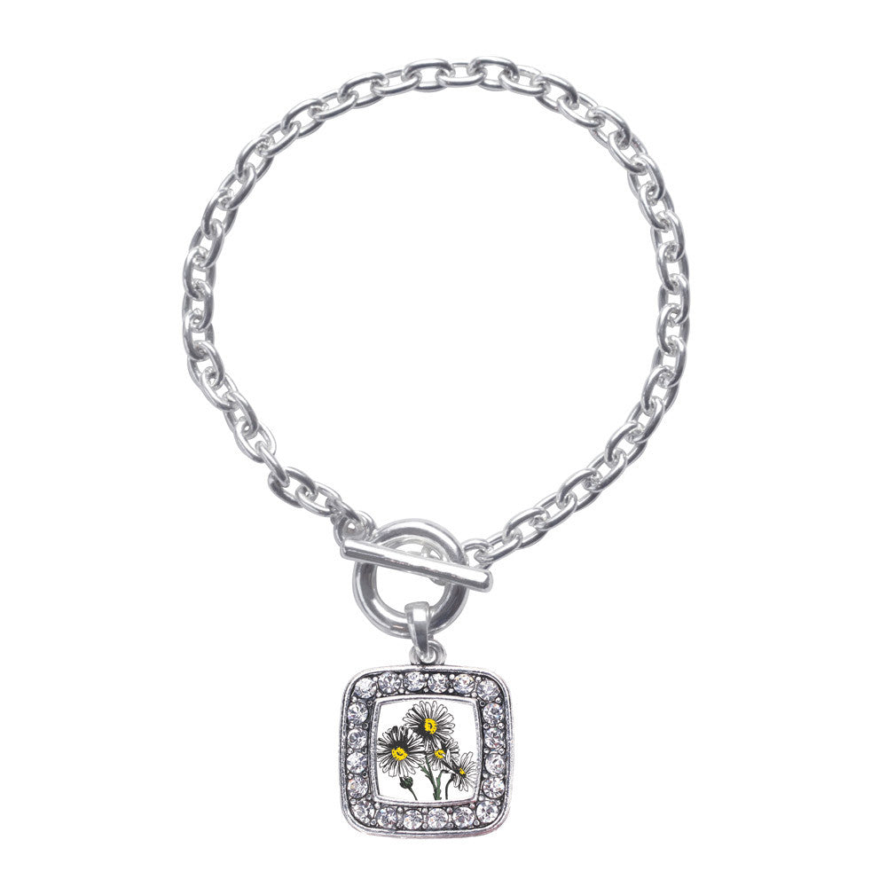 Daisy Flower Square Charm