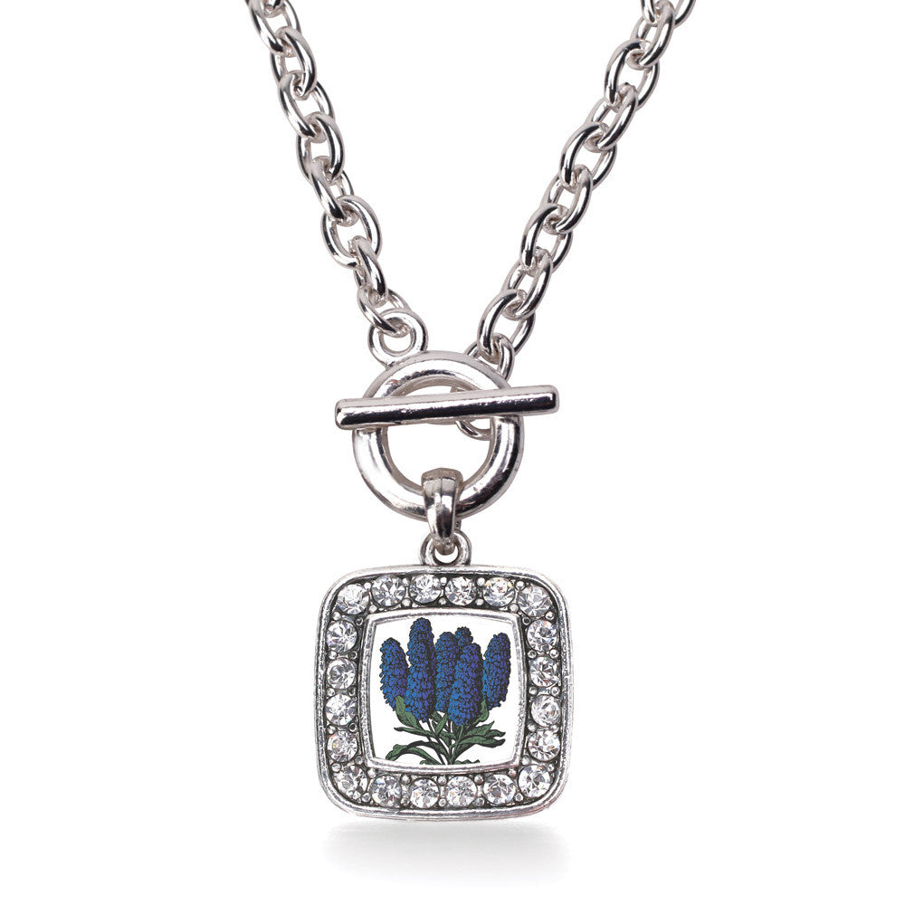 Delphinium Flower Square Charm