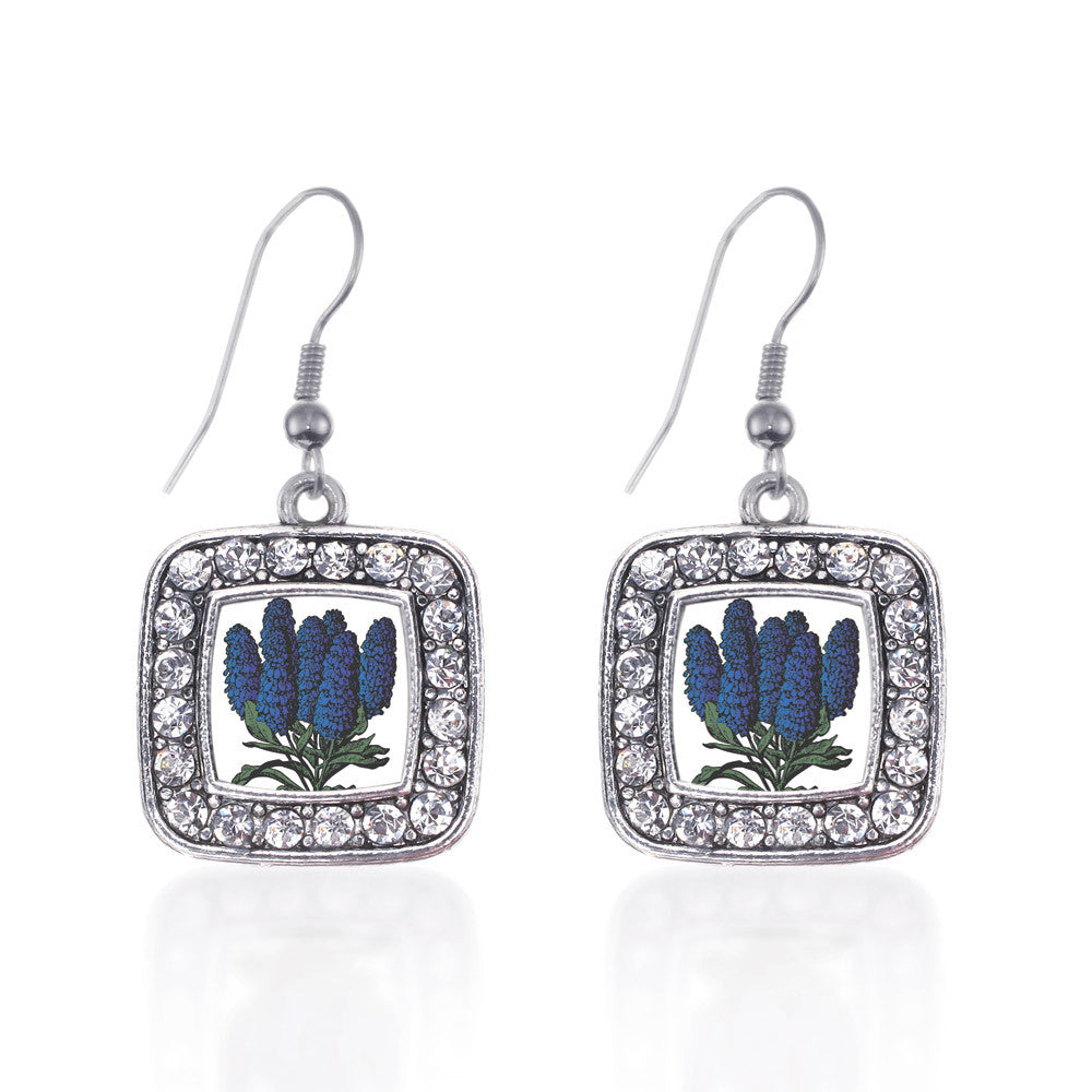 Delphinium Flower Square Charm