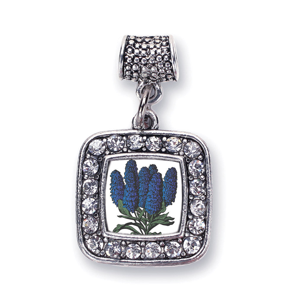 Delphinium Flower Square Charm
