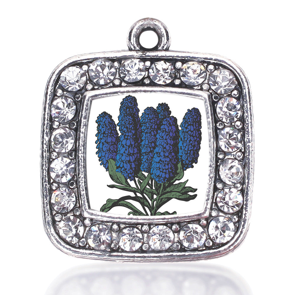Delphinium Flower Square Charm