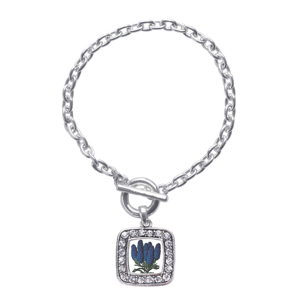 Delphinium Flower Square Charm