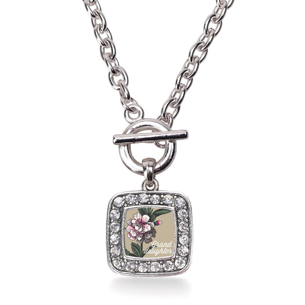 Granddaughter Apple Blossom Flower Square Charm