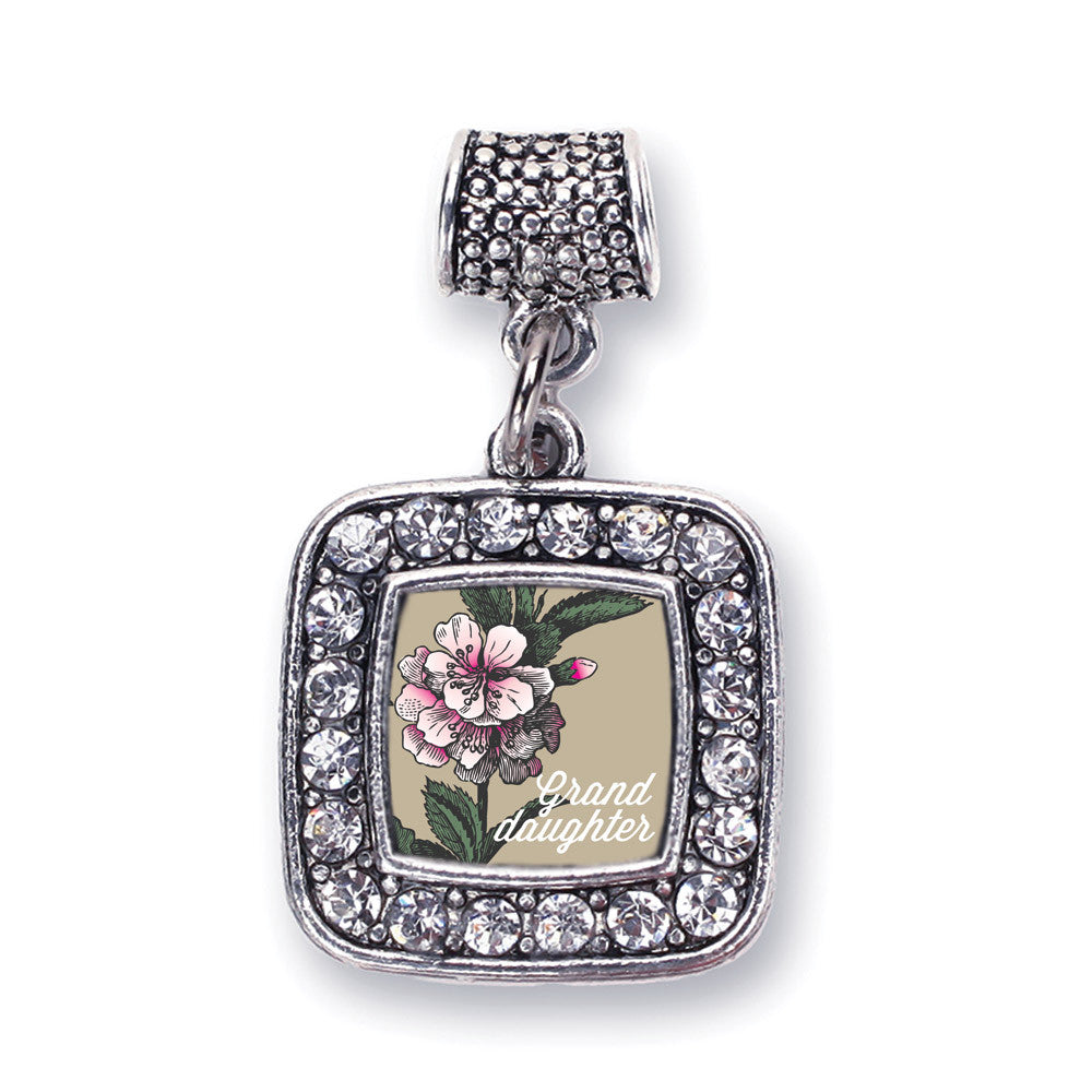 Granddaughter Apple Blossom Flower Square Charm
