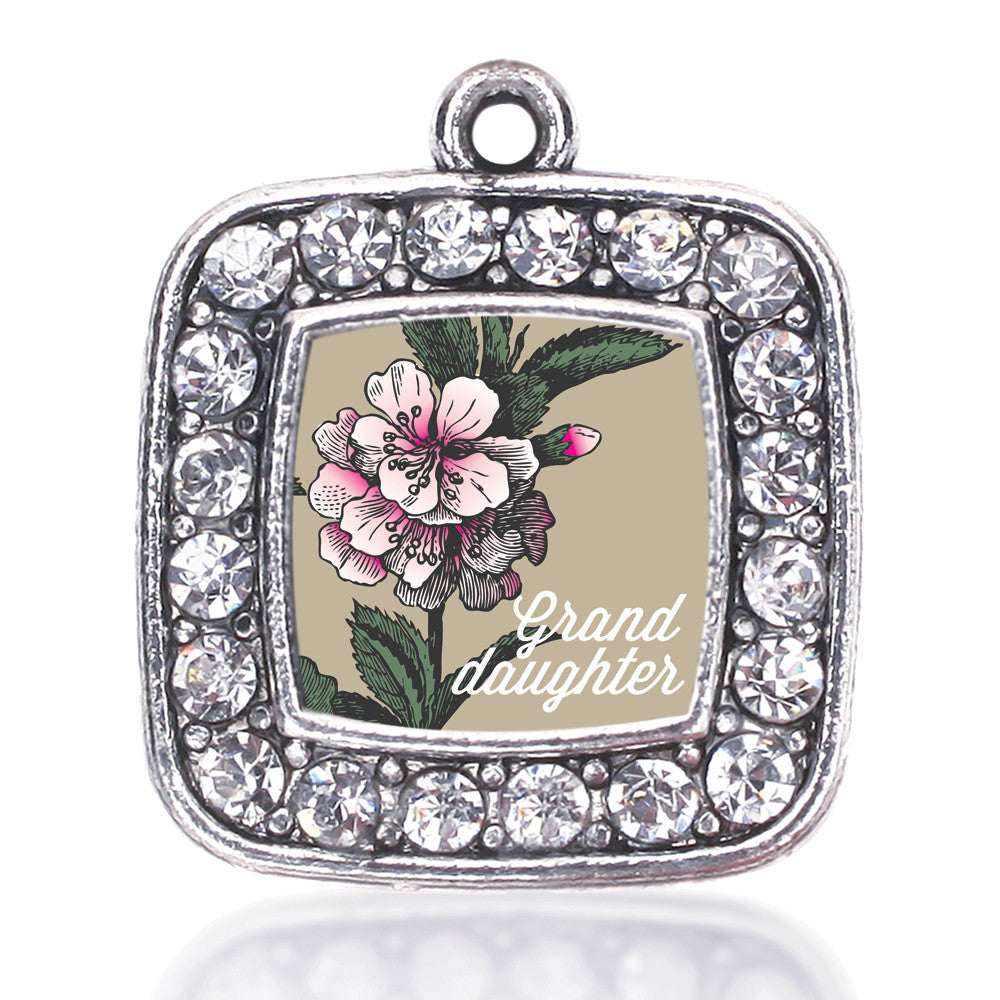 Granddaughter Apple Blossom Flower Square Charm