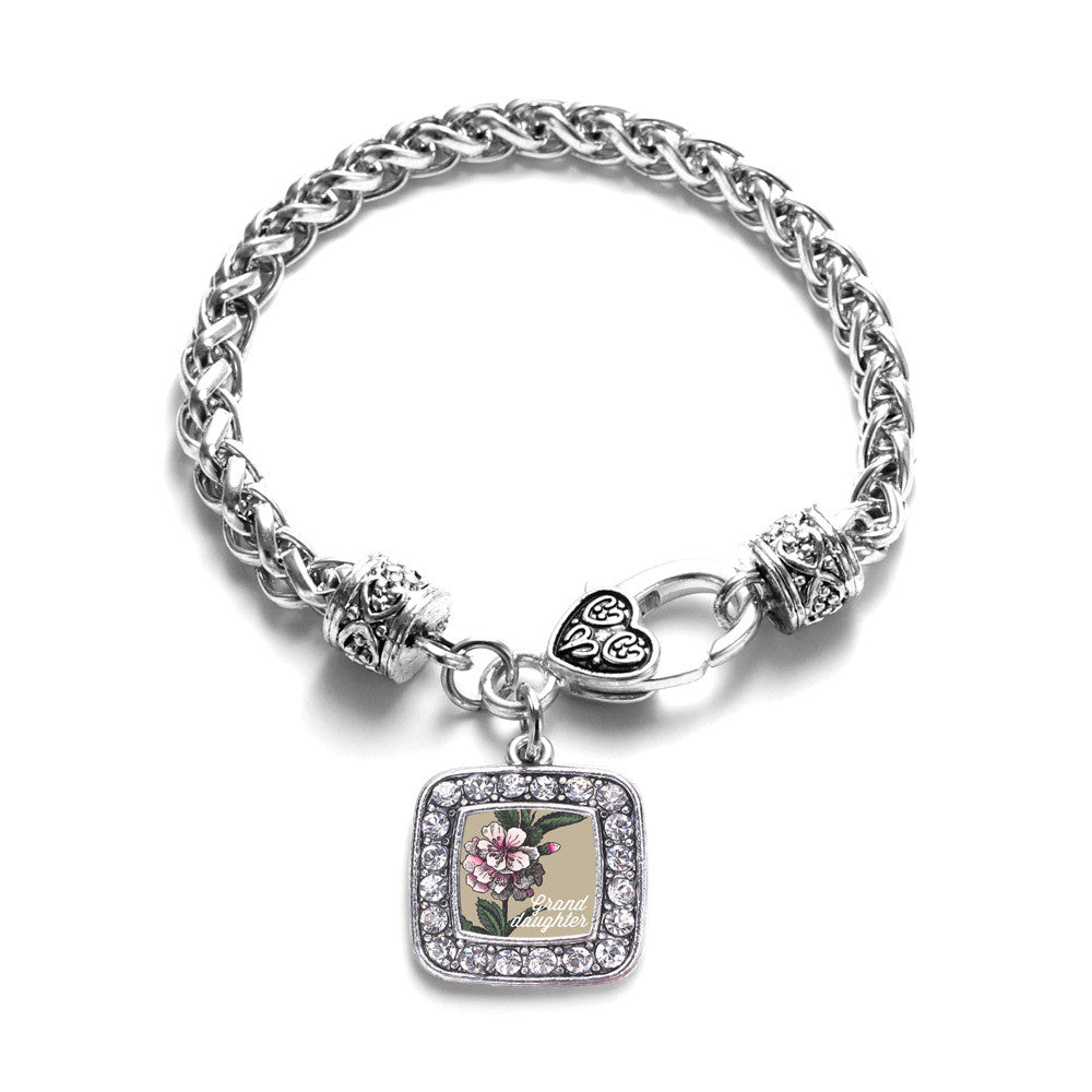 Granddaughter Apple Blossom Flower Square Charm