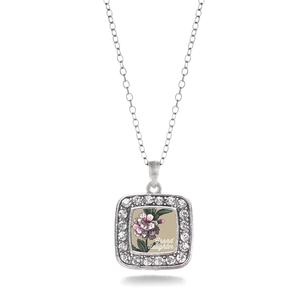 Granddaughter Apple Blossom Flower Square Charm