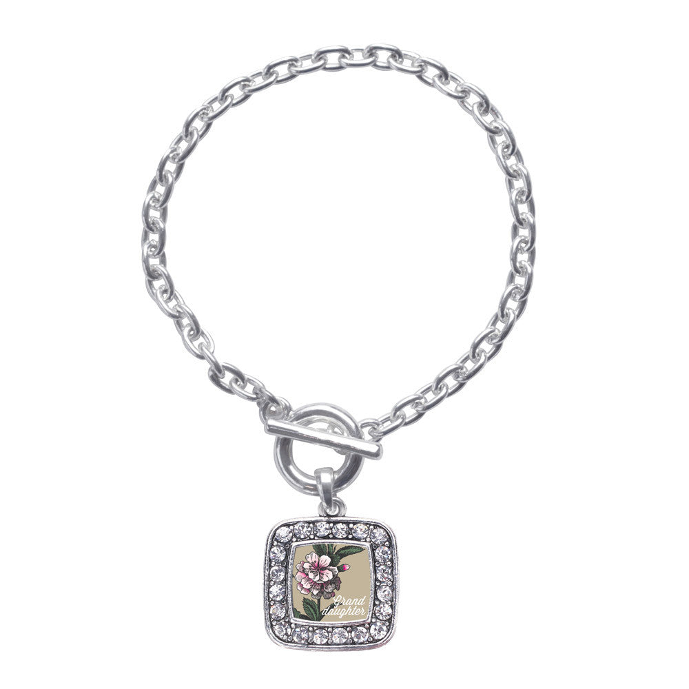 Granddaughter Apple Blossom Flower Square Charm