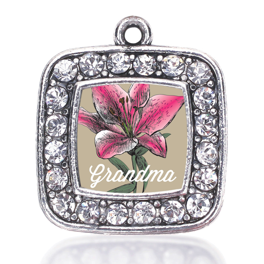 Grandma Lily Flower Square Charm
