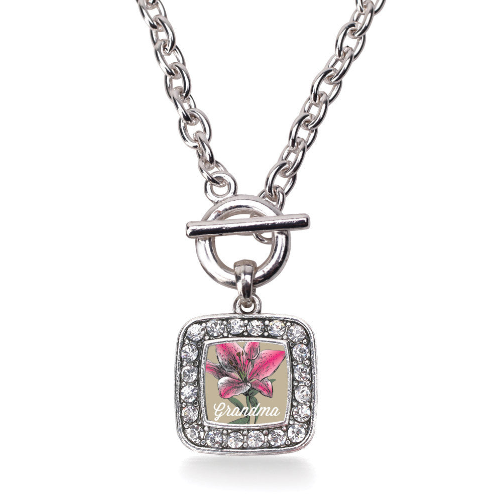 Grandma Lily Flower Square Charm