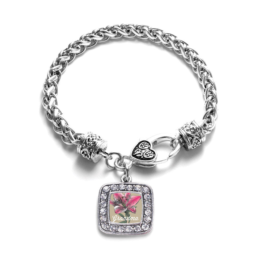 Grandma Lily Flower Square Charm
