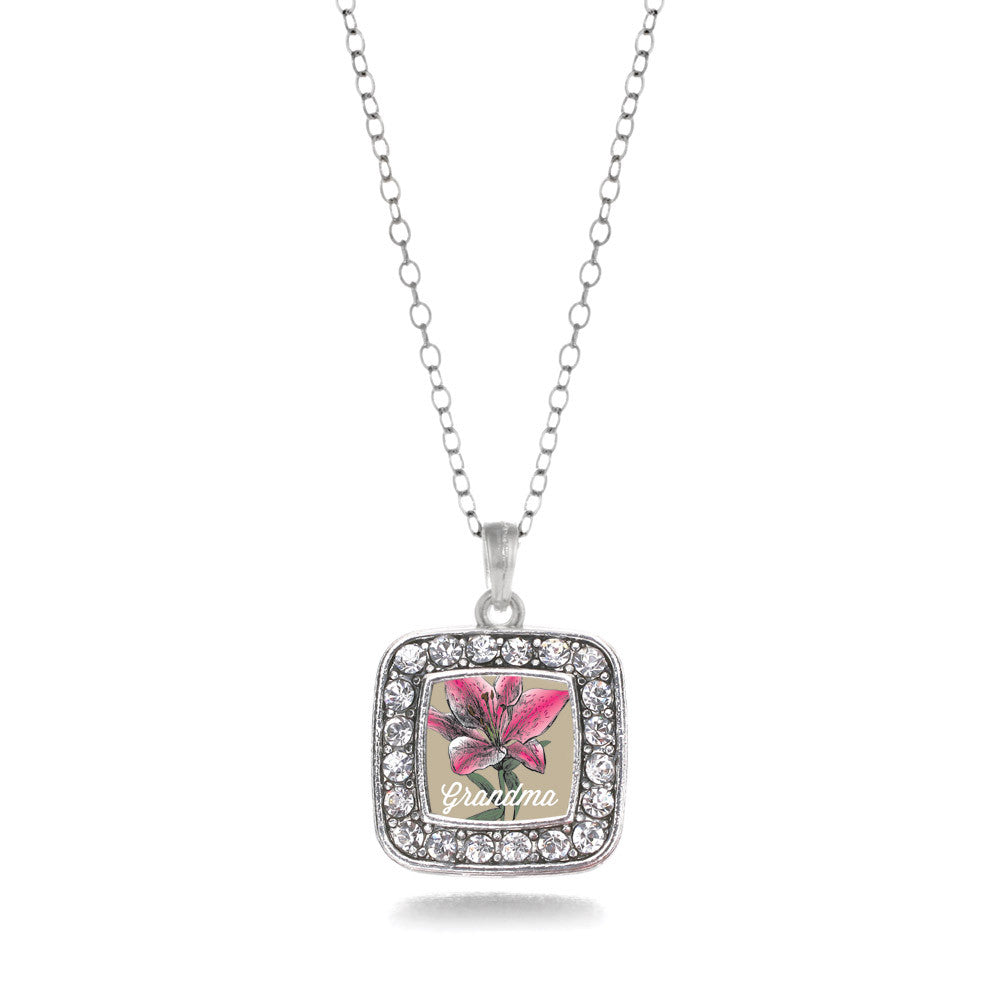 Grandma Lily Flower Square Charm