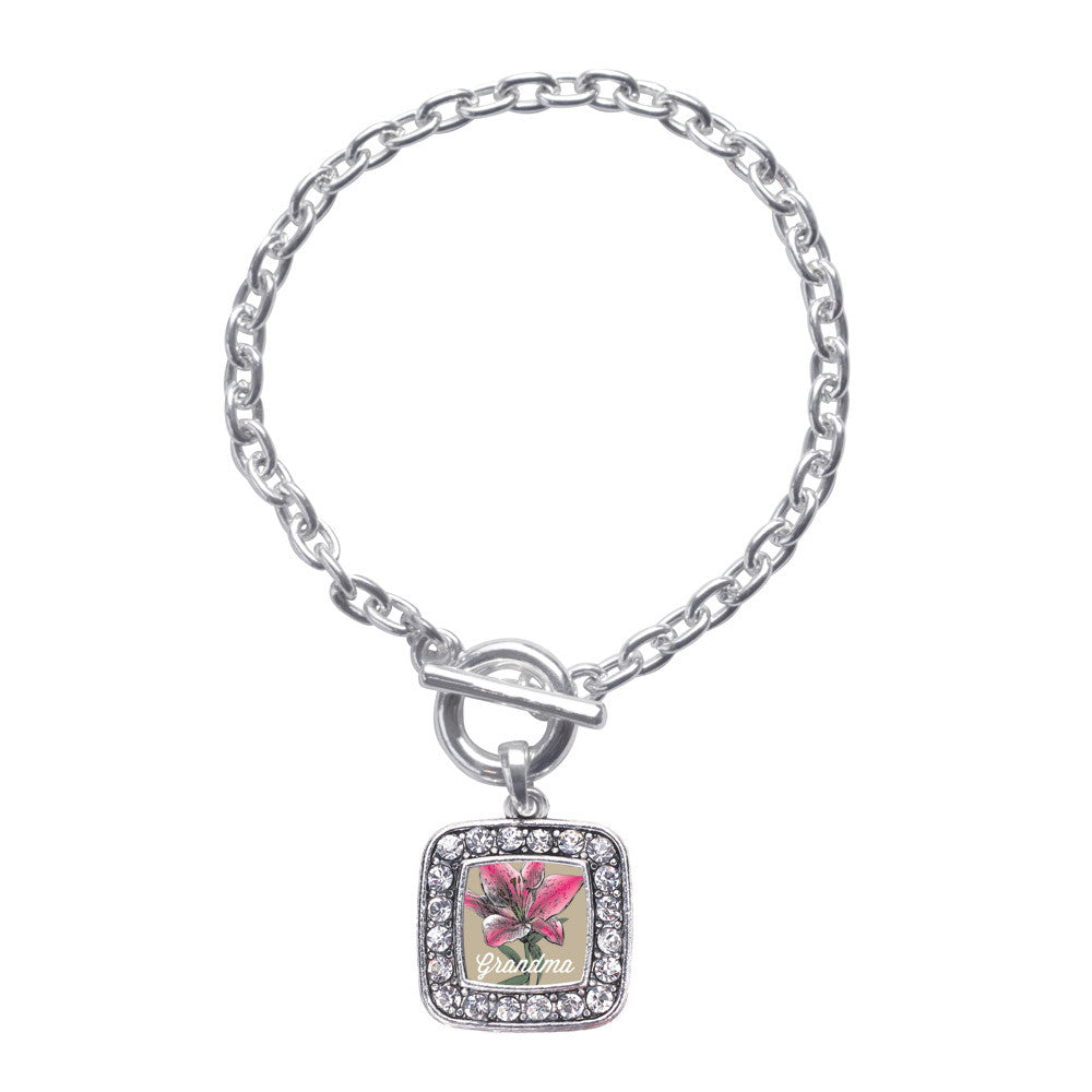 Grandma Lily Flower Square Charm