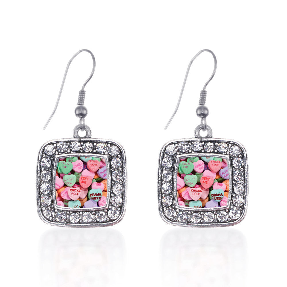 Candy Hearts Square Charm