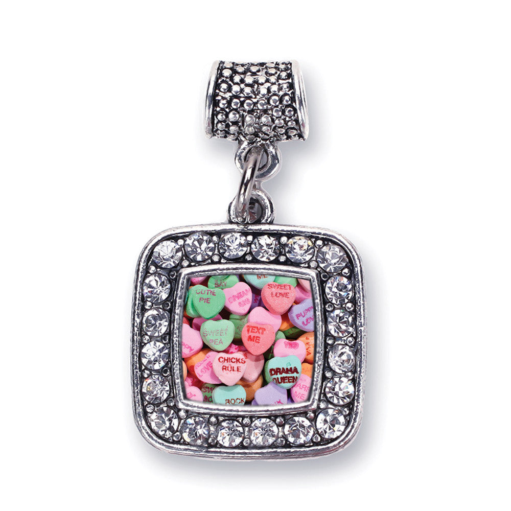 Candy Hearts Square Charm