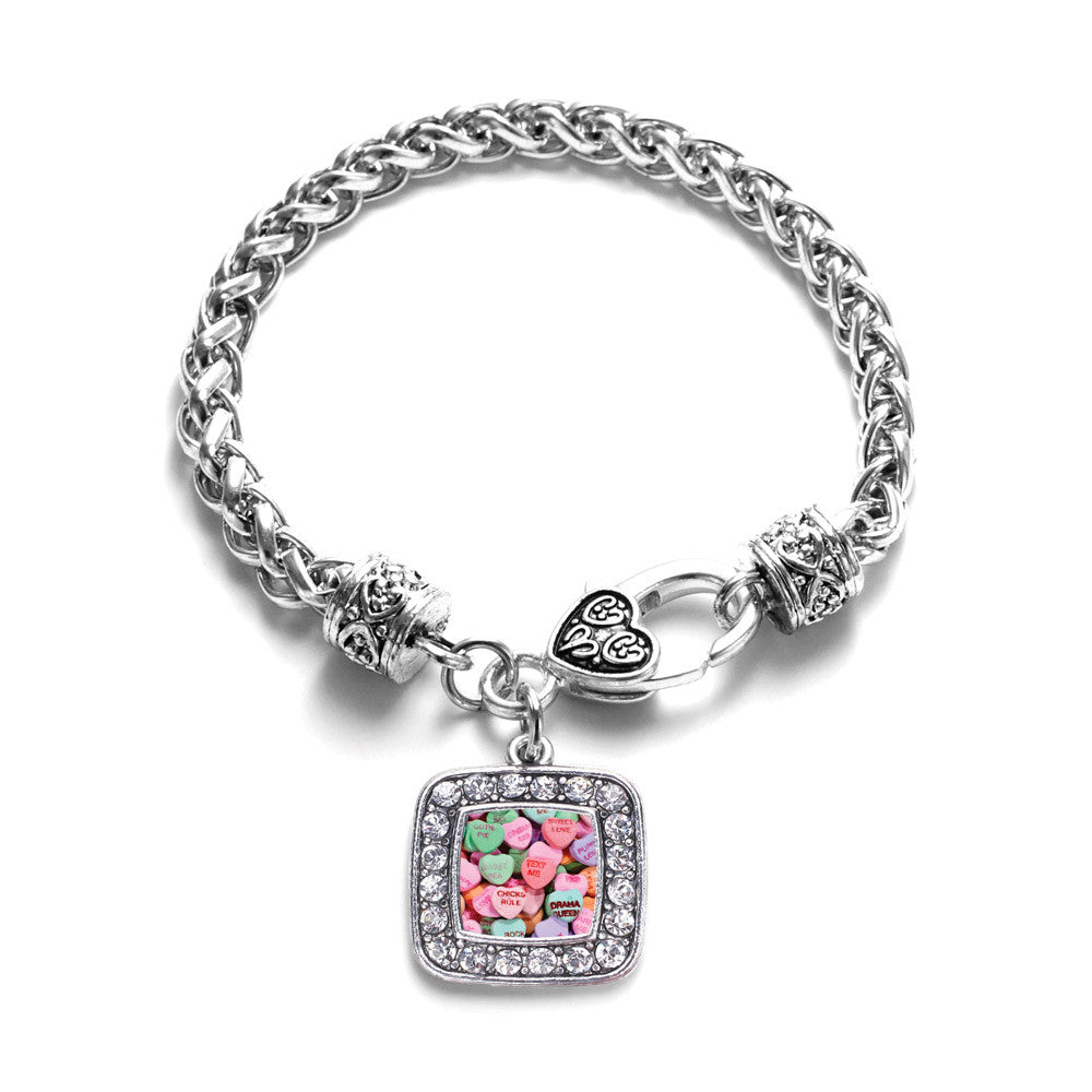 Candy Hearts Square Charm