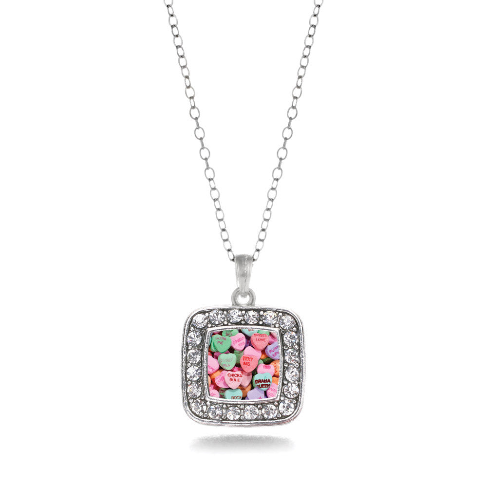 Candy Hearts Square Charm