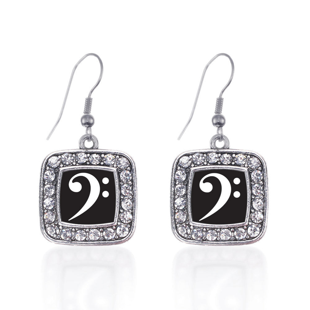 Bass Clef Square Charm