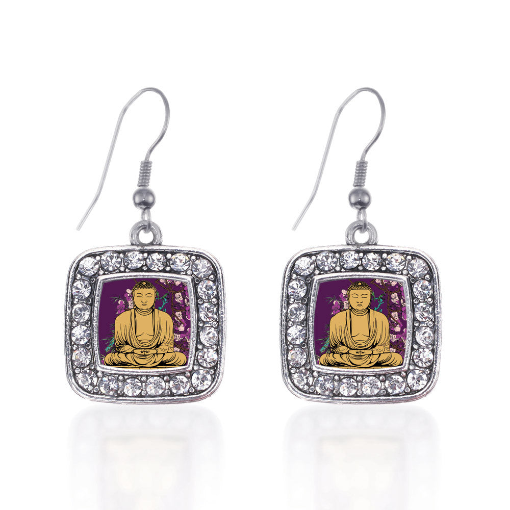 Buddha And Cherry Blossoms Square Charm
