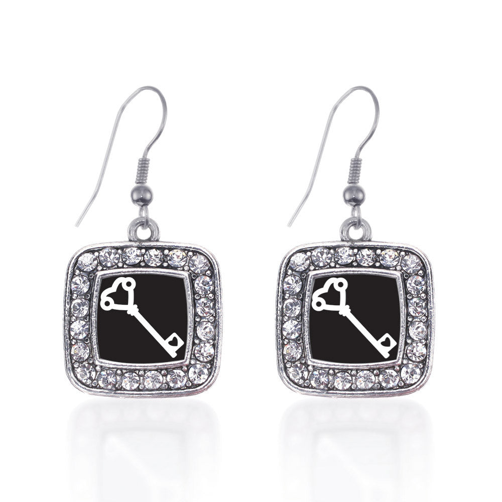 Heart Shaped Key  Square Charm