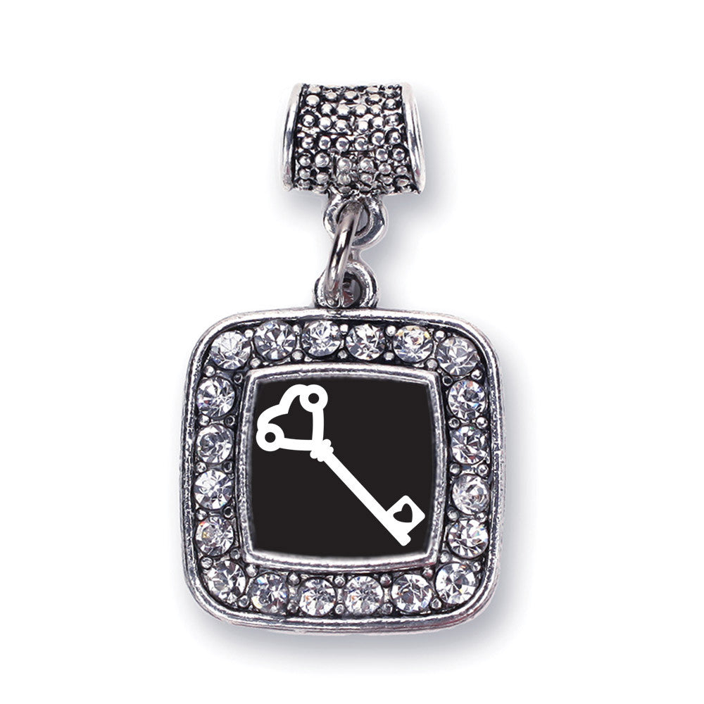 Heart Shaped Key  Square Charm