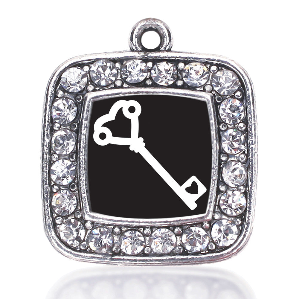 Heart Shaped Key  Square Charm