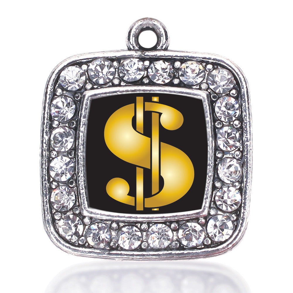 Dollar Sign Square Charm