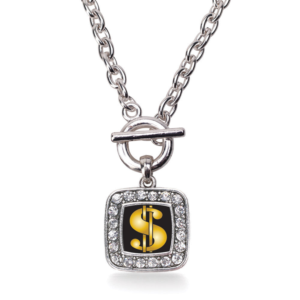 Dollar Sign Square Charm