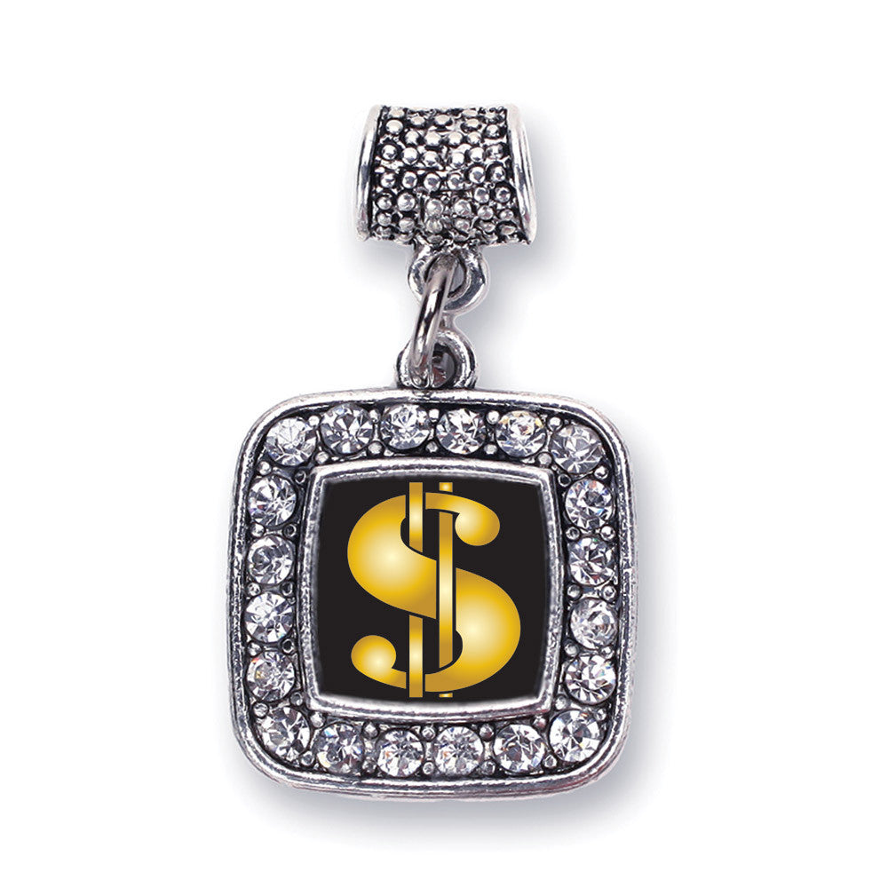 Dollar Sign Square Charm