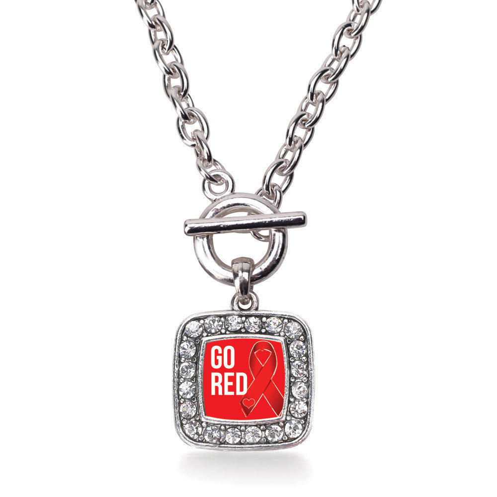 Go Red Heart Disease Awareness Square Charm
